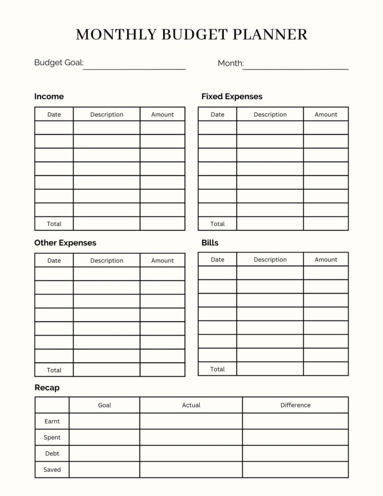 Best Bill Budget Planner Fetiwicked