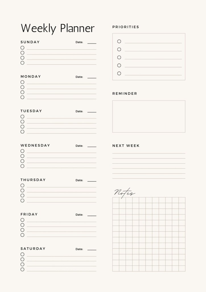Best Free Printable Planner Free Printables Hub
