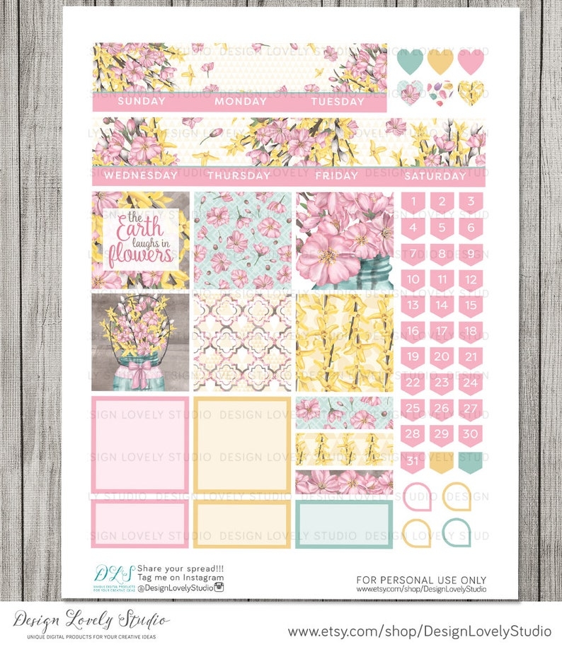 Big Happy Planner Printable Stickers Big Happy Planner Etsy