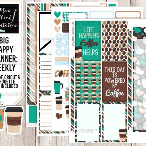 Big Happy Planner Printable Stickers Vertical Weekly Kit Etsy