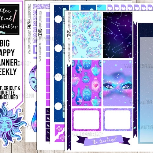 Big Happy Planner Printable Stickers Vertical Weekly Kit Etsy