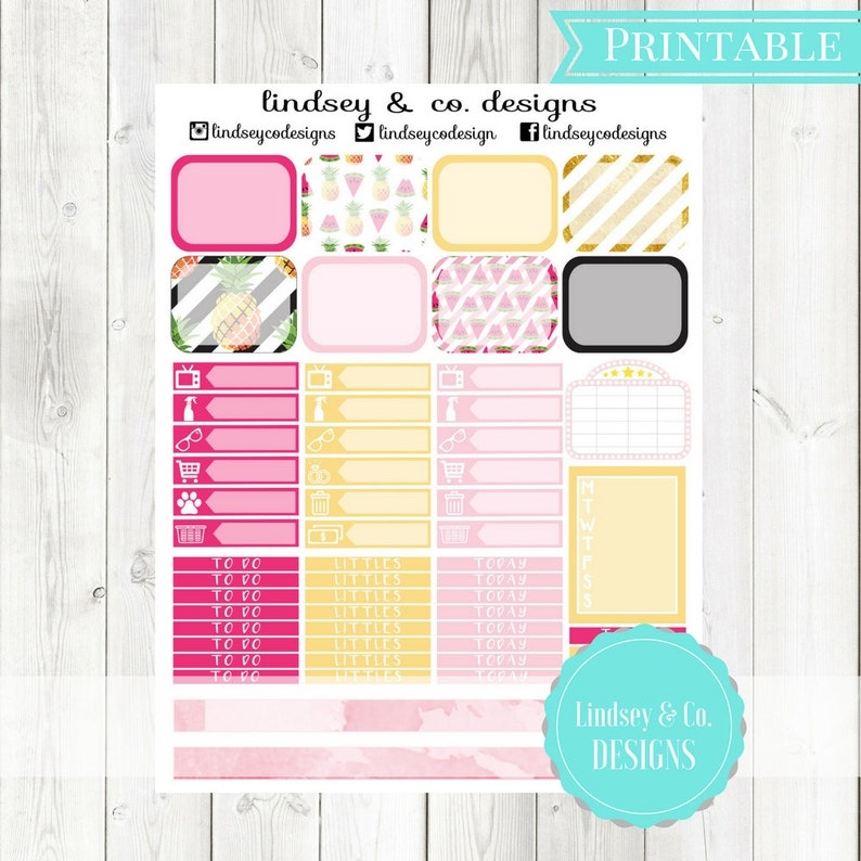BIG Happy Planner Sticker Kit Printable Weekly Kit Etsy