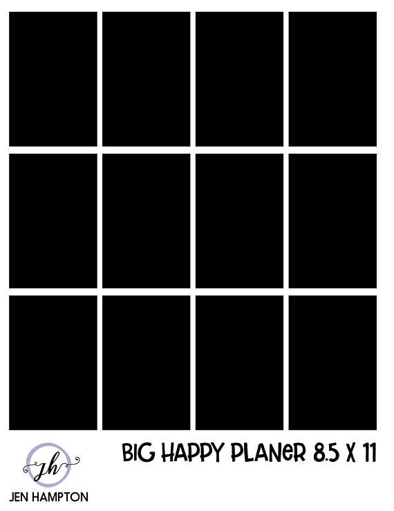 BIG Happy Planner Sticker Template PSD Instant Download Happy Planner