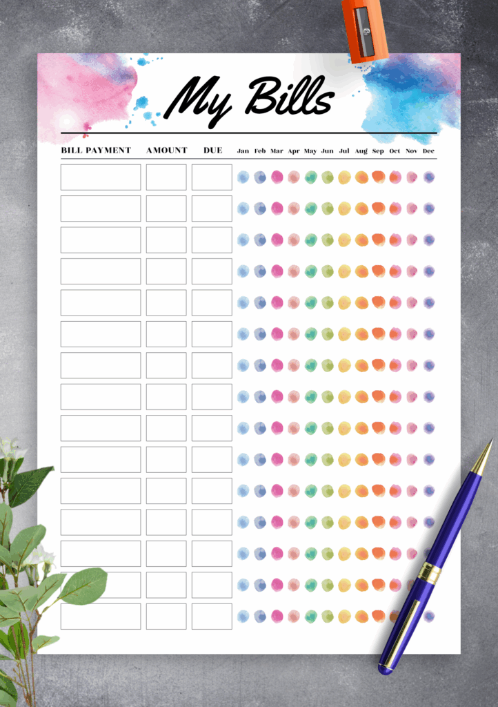 Bill Budget Planner Printable Vrogue co
