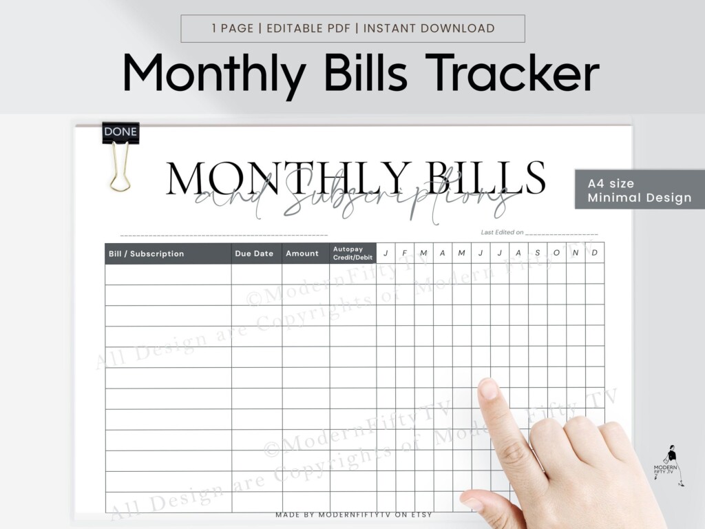 Bill Planner Planner Pages Printable Planner Planner Calendar 
