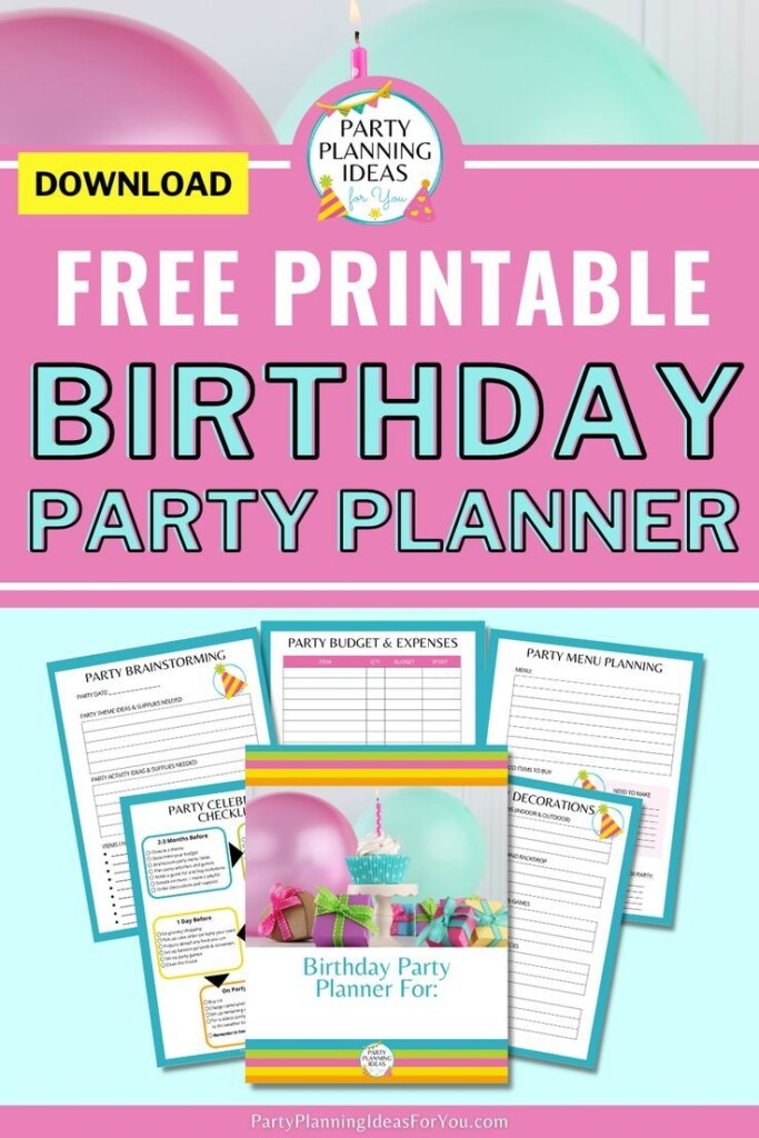 Birthday Party Planner Free Printable Birthday Party Planner Party 