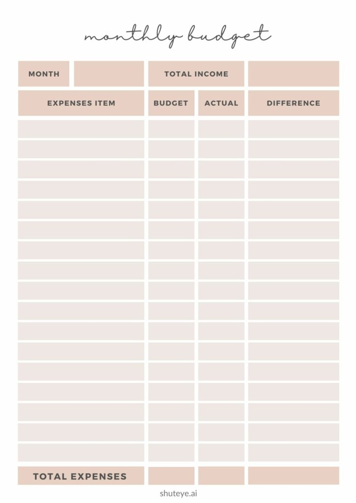 Budget Planner Printable 2021 Oceansery
