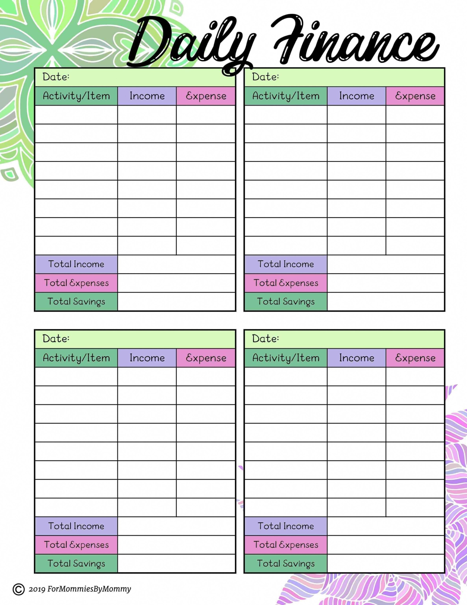 Budget Planner Template Printable Liftquest