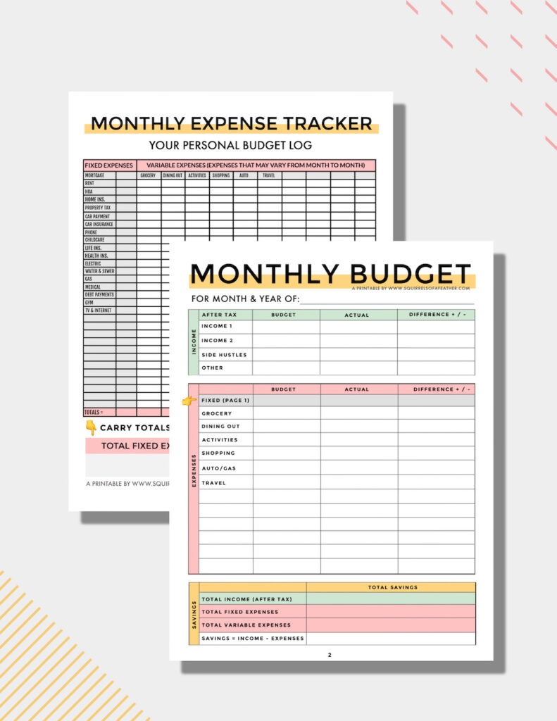 Budget Planner Template Printable