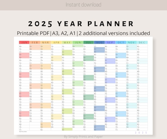 Calendar Planner 2025 Printable Pdf Suki Zandra
