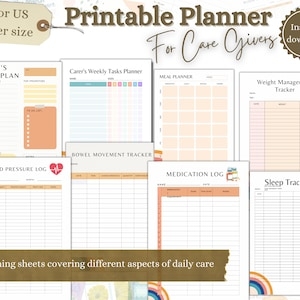 Caregivers Planner Printable Planner Elderly Care Planner Dementia 