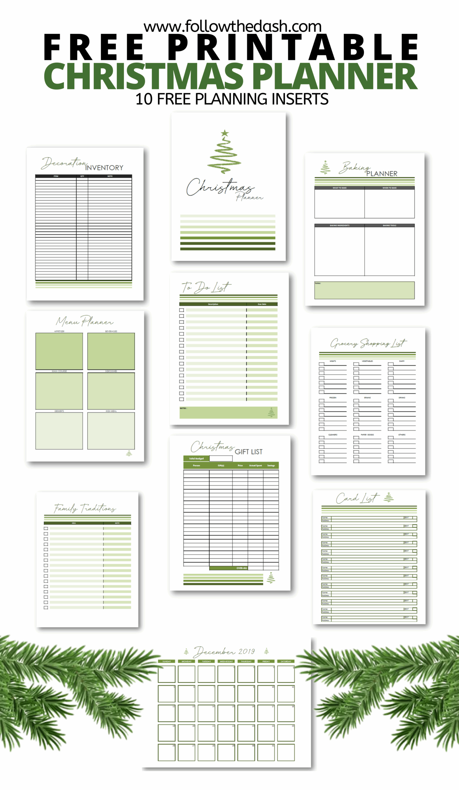 Christmas Planner Christmas Printable Planner Holiday Planner A5