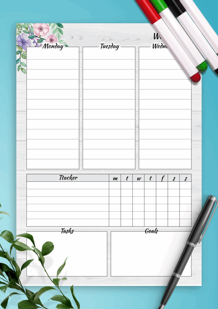 Classic Weekly Planner Printable Pdf Printable Insert Vrogue co