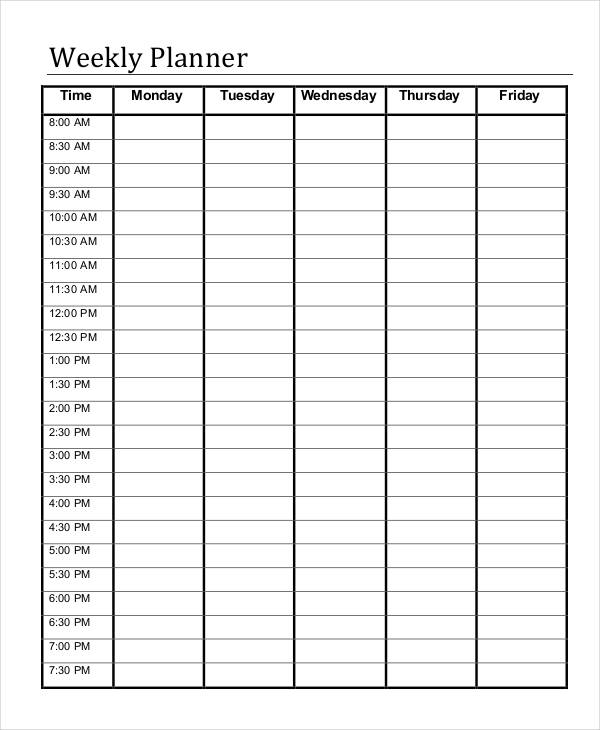 Classic Weekly Planner Printable Pdf Printable Insert Vrogue co