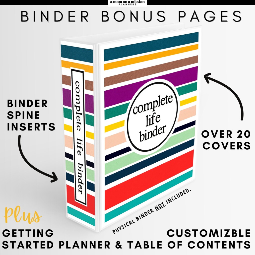 Complete Life Binder Planner Printables Editable PDF Etsy