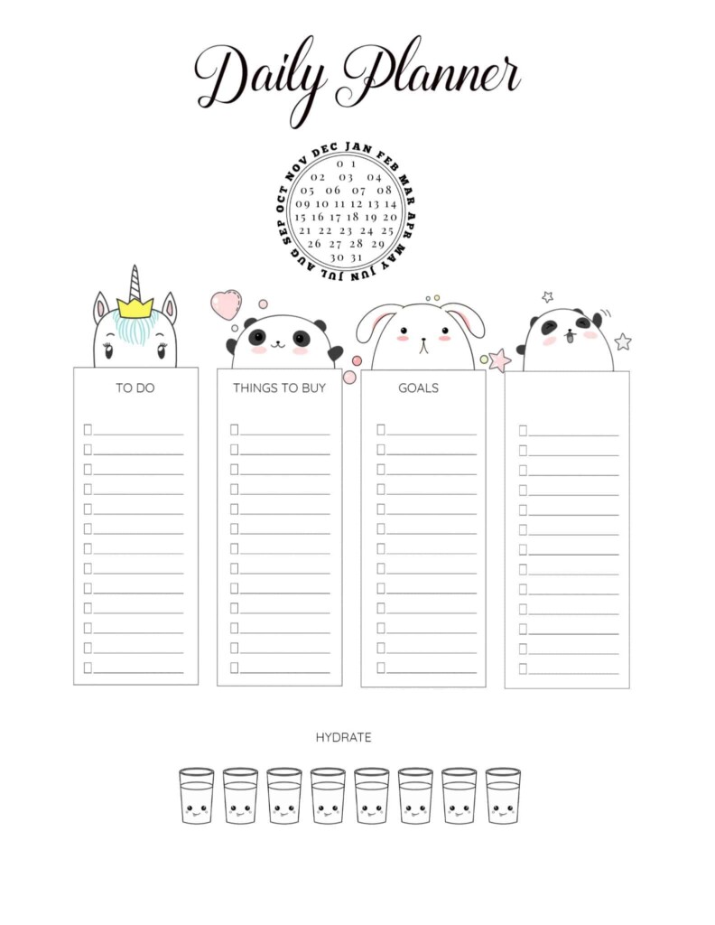 Cute Printable Planner Printable Word Searches