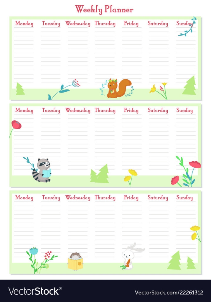 Cute Printable Weekly Planner Template Printable Templates Weekly
