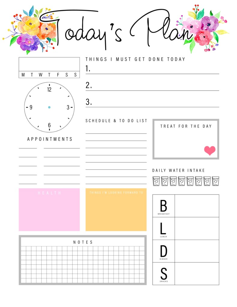 Daily Planner Printables Daily Planner Printable