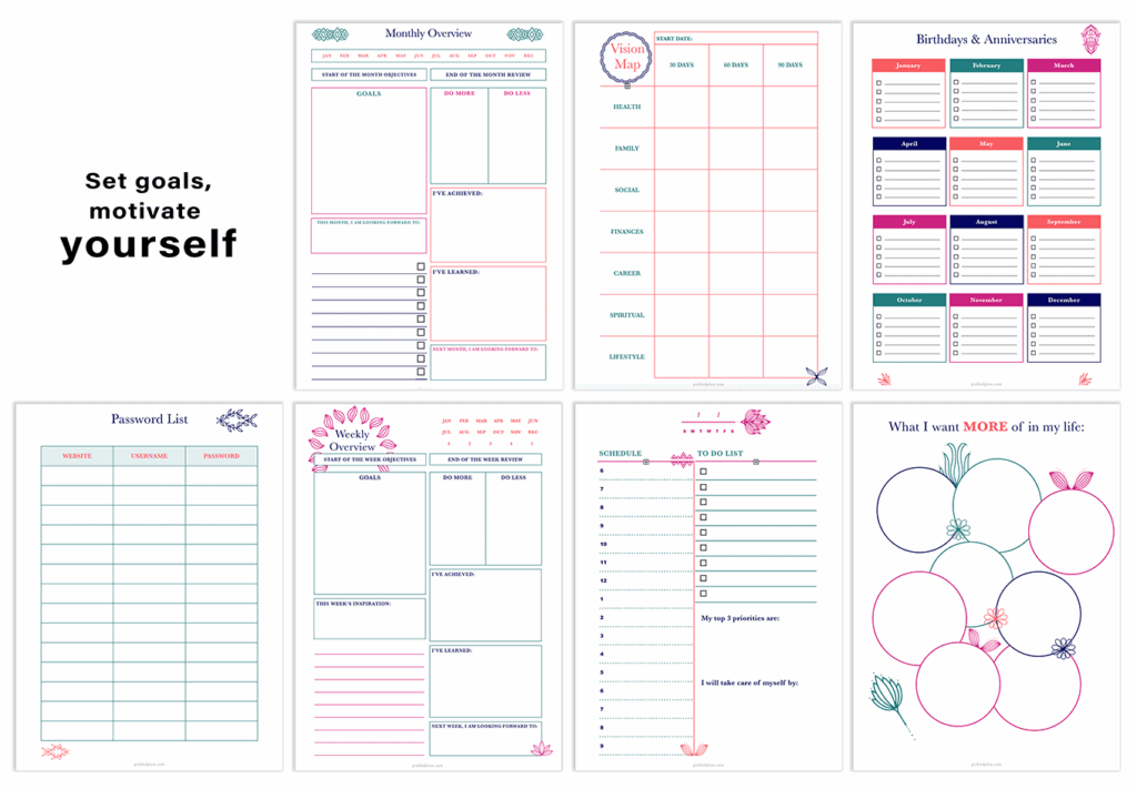 Deluxe Life Planner Printables FREE Printable Recipe Binder Pickled 