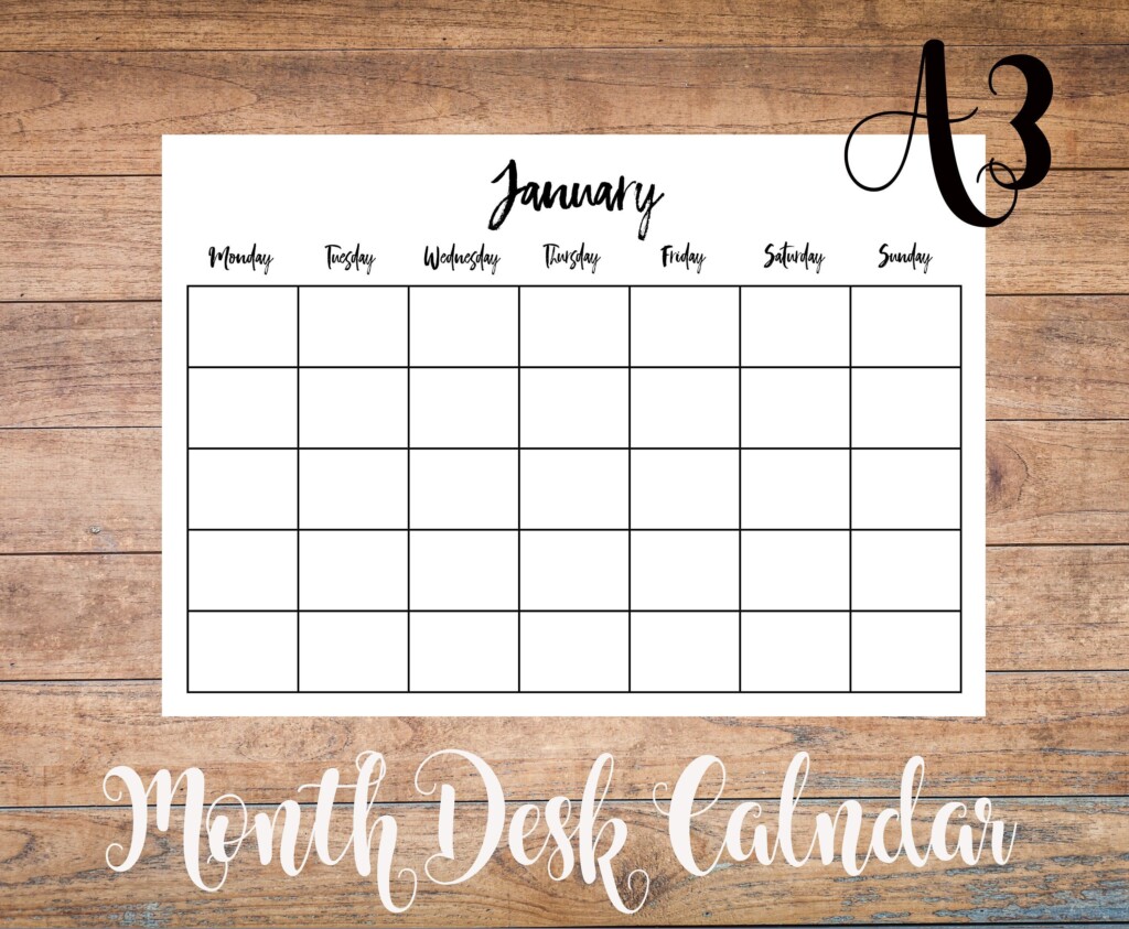 Desk Calendar Planner Preschool Calendar Printable