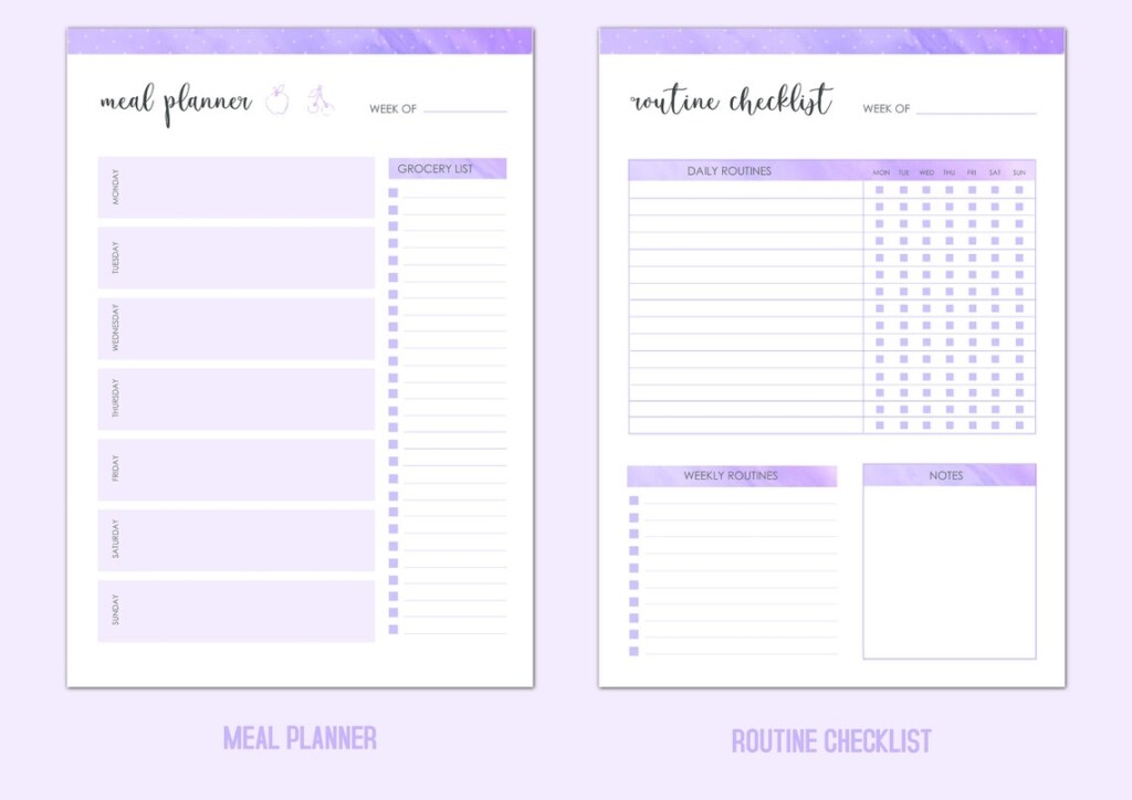 Digital Planner Printable Planner Pages Downloadable Planner Pages 