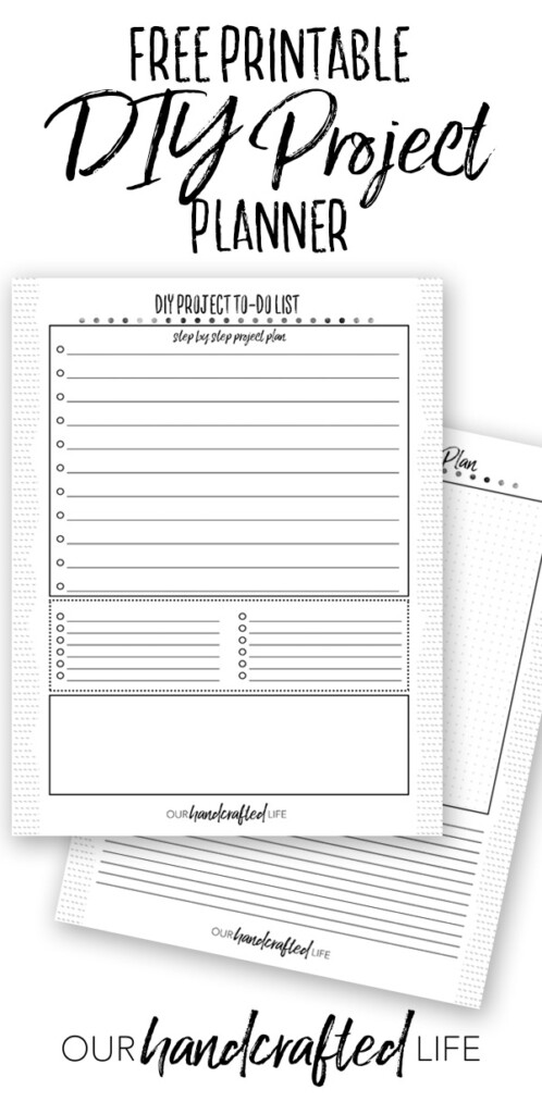 DIY Project Planner Free Printable Project Planner Our Handcrafted Life