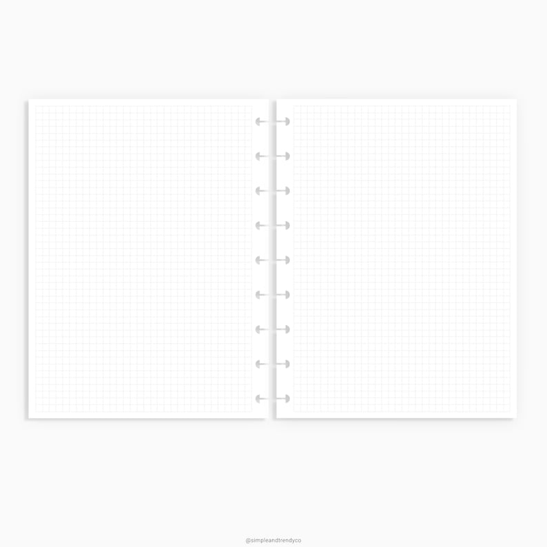 Dot Grid Lined Paper Happy Planner Classic Printable Writing Etsy