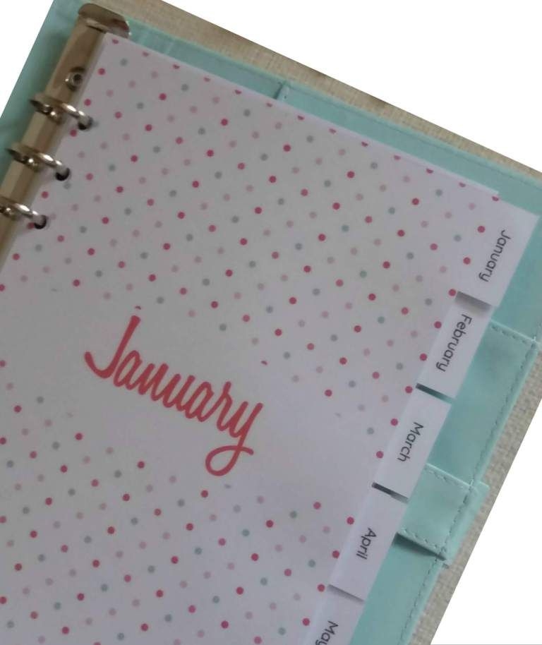 Download Your Free Printable Monthly Planner Dividers With Tabs Now