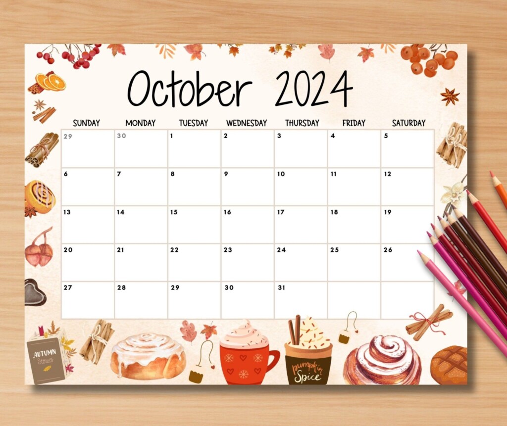 EDITABLE October 2024 Calendar Fillable Monthly Planner For October 