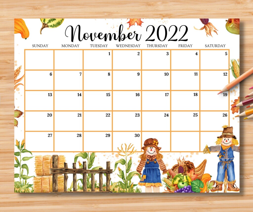 Fillable Calendar Thanksgiving Planner November Calendar Calendar 