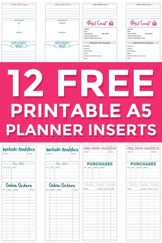 Free A5 Planner Printables Printable Calendars AT A GLANCE