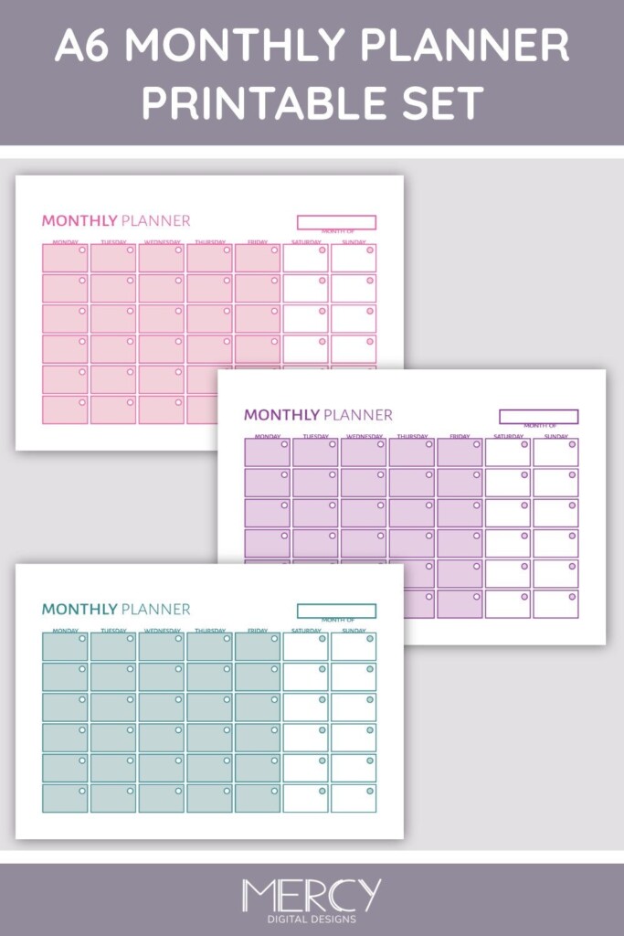 Free A6 Planner Printables Printable Templates