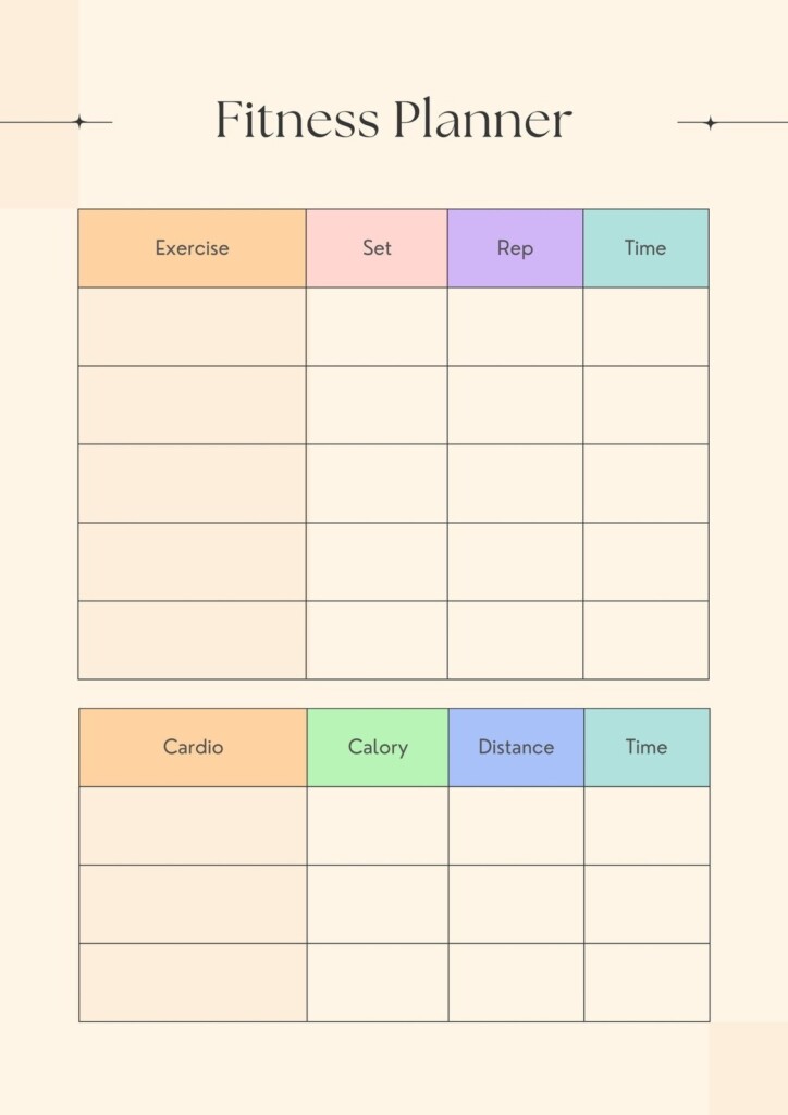 Free Custom Printable Workout Planner Templates Online 57 OFF