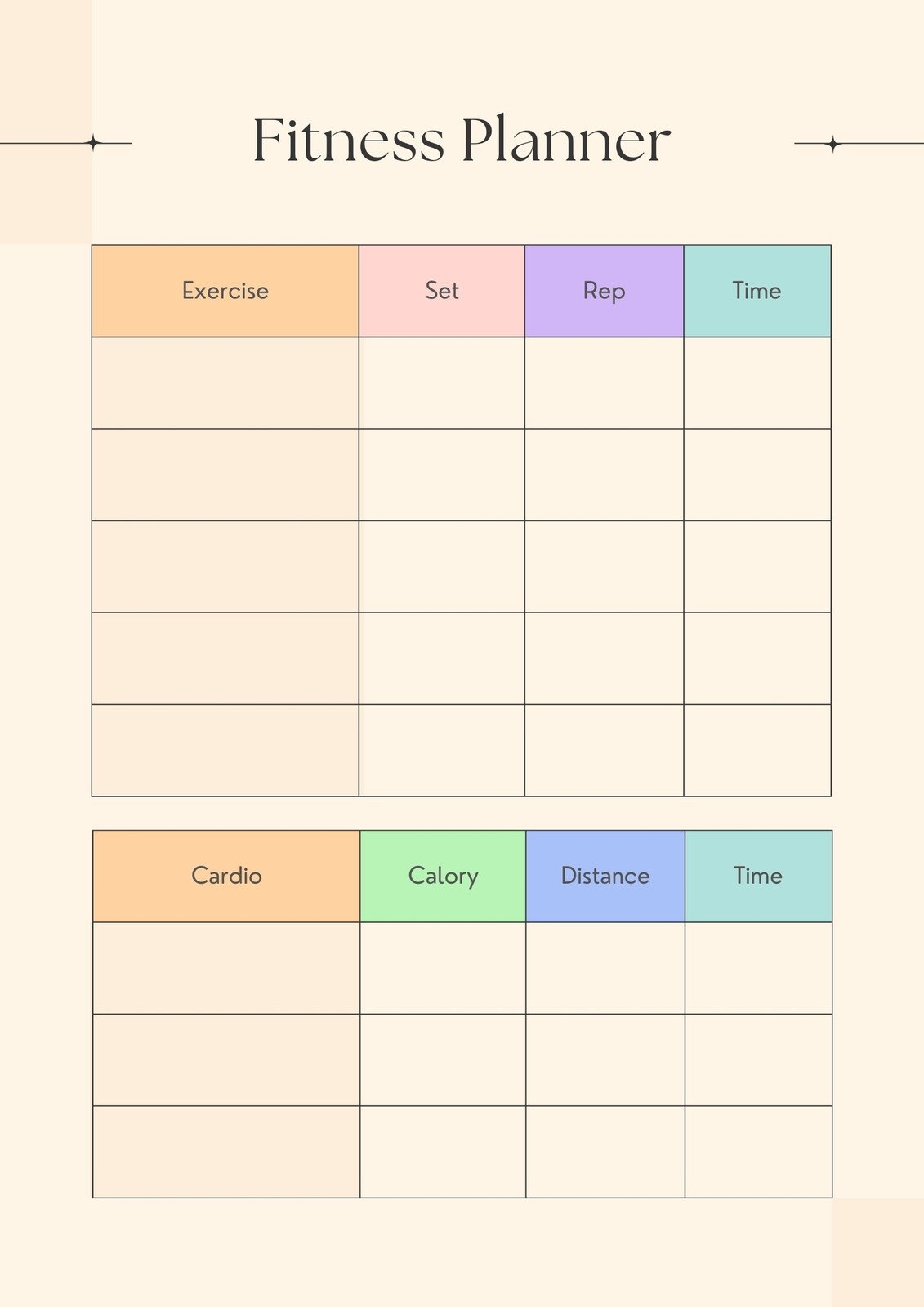 Free Custom Printable Workout Planner Templates Online 57 OFF