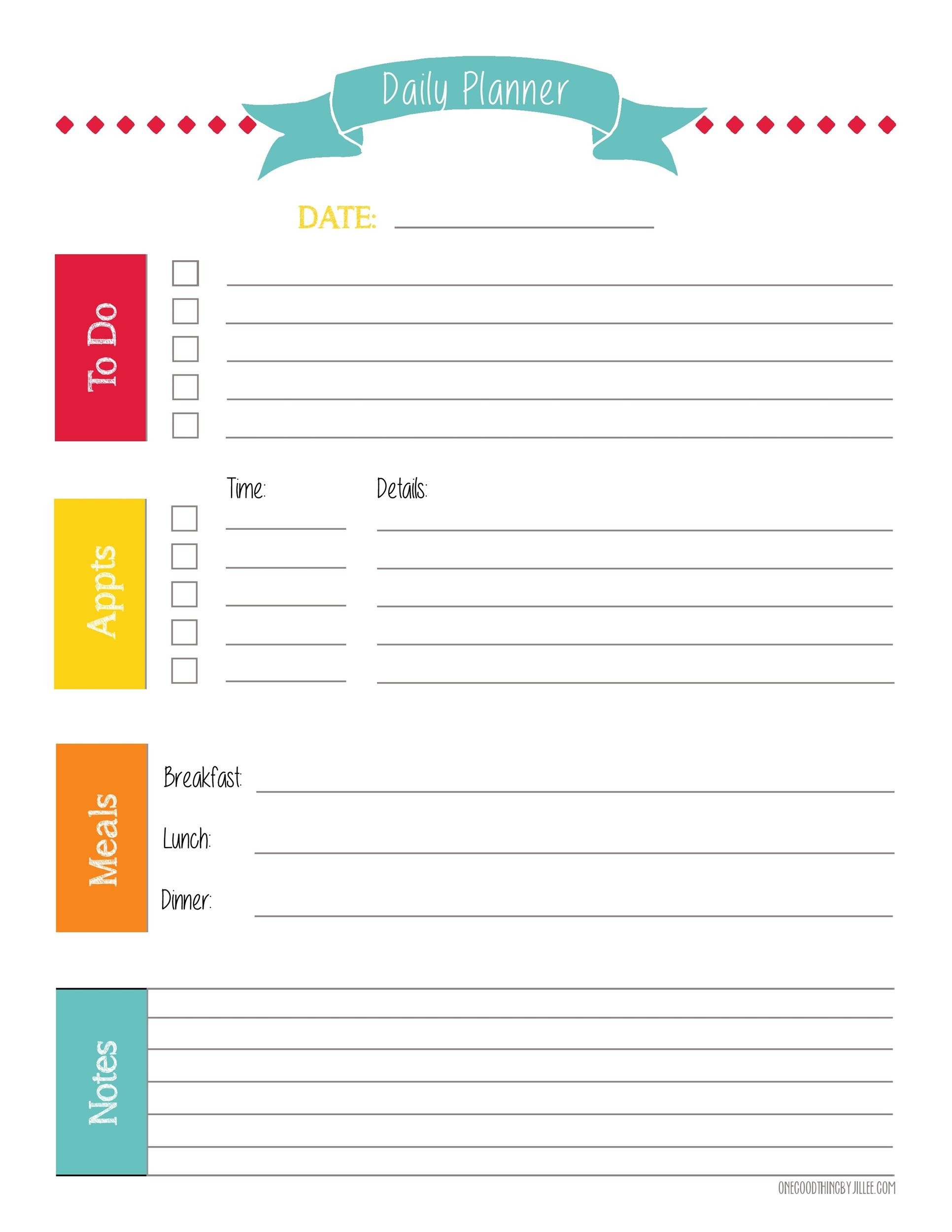 Free Day Planner Printable