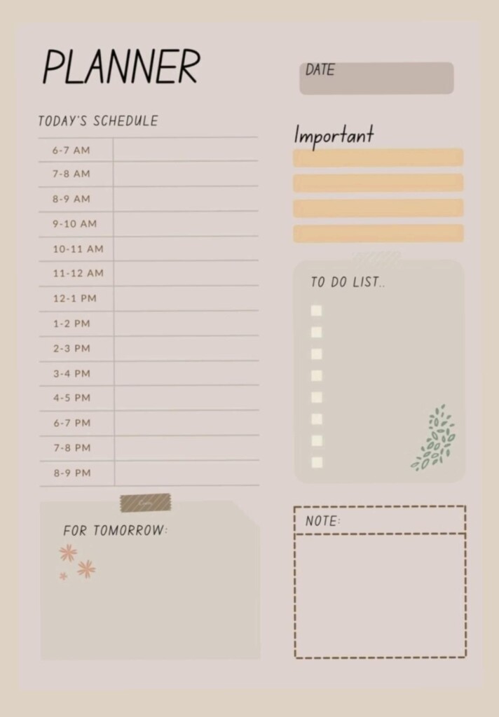 Free Day Study Planner Study Planner Printable Study Planner Study 