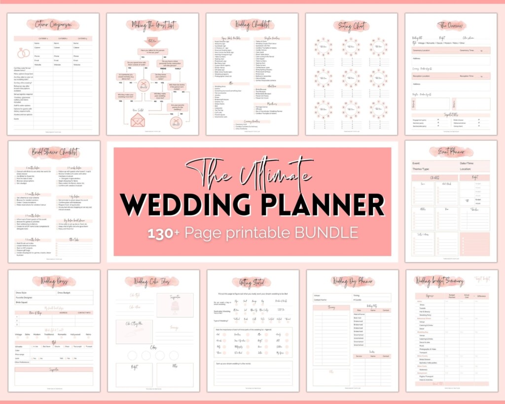 FREE Digital Or Printable Wedding Planner Wedding Spreadsheet 
