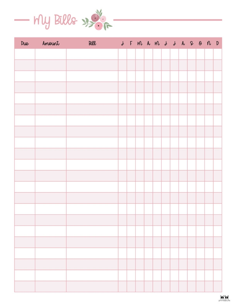 Free Free Printable Weekly Bill Planner Download Free Free Printable 