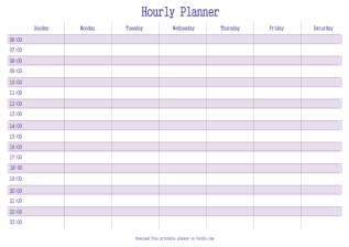 Free Free Printable Weekly Hourly Planner Download Free Free Printable 