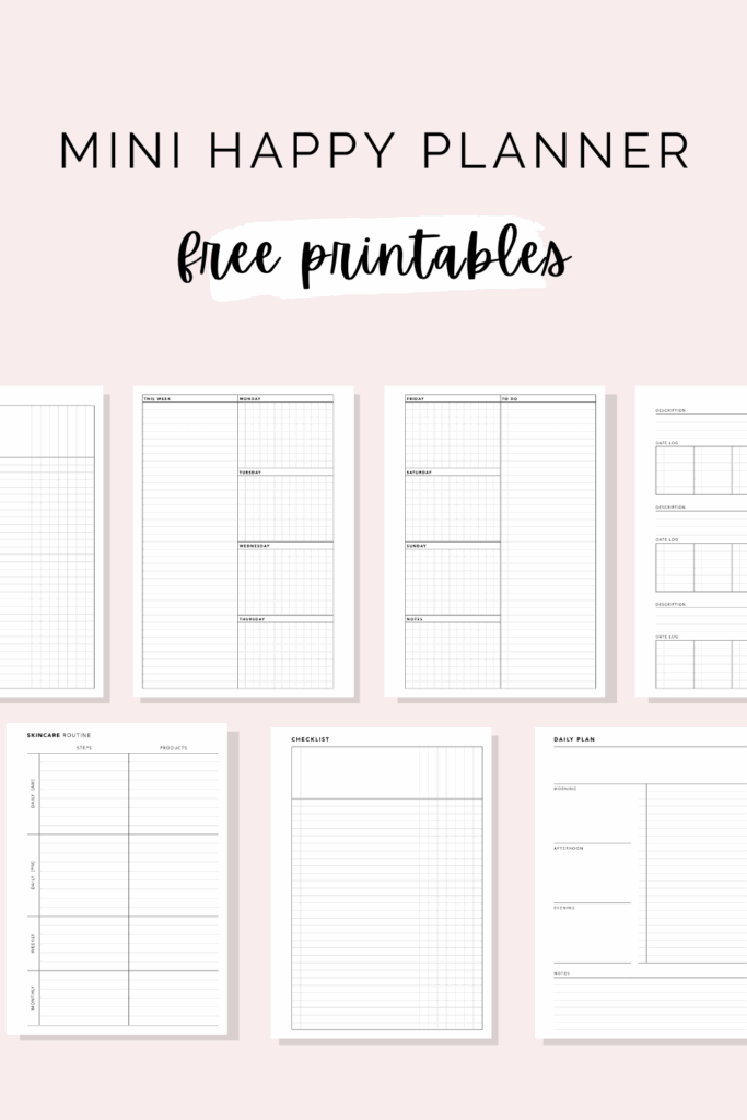 Free Mini Happy Planner Printables Happy Planner Free Printable 