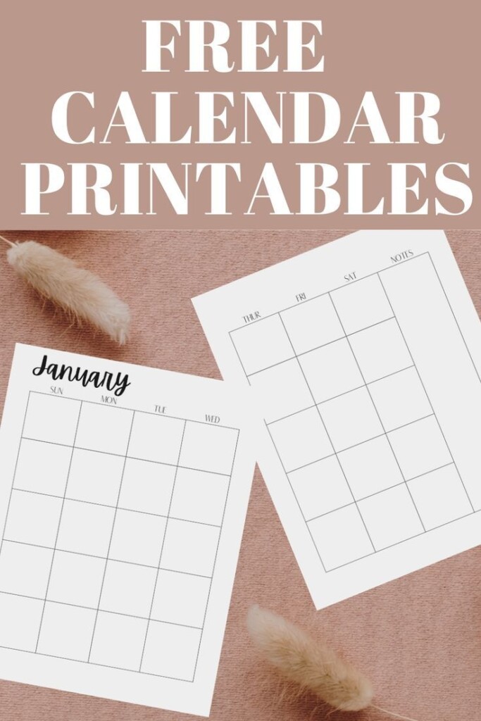 Free Monthly Planner Calendar