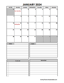 Free Monthly Planner Templates CalendarLabs