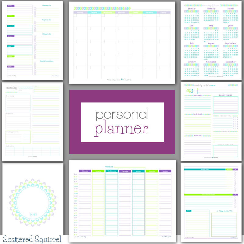 Free Personal Size Planner Printables