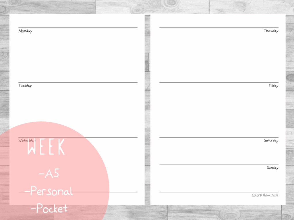 Free Planner Printables Free A5 Planner Printables David A Swanger