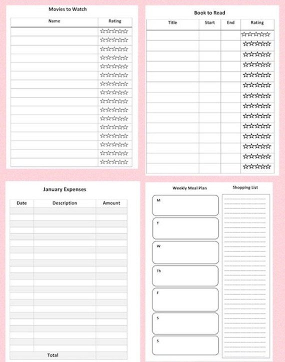 Free Planner Printables Free A5 Planner Printables David A Swanger
