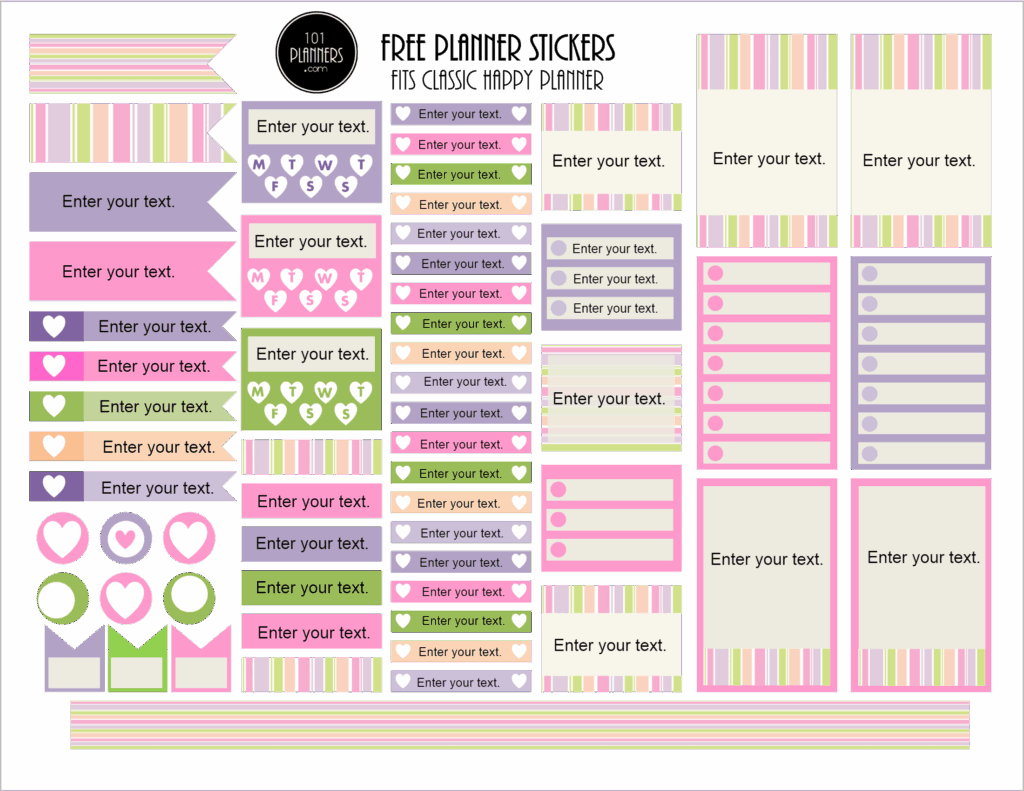 Free Planner Sticker Template Printable Templates