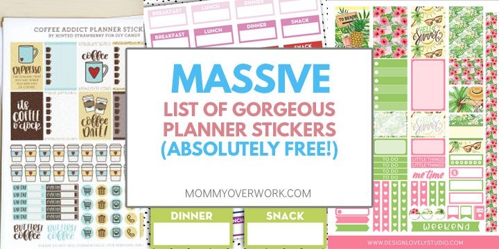 Free Planner Stickers GALORE Cute Functional Printables To Download