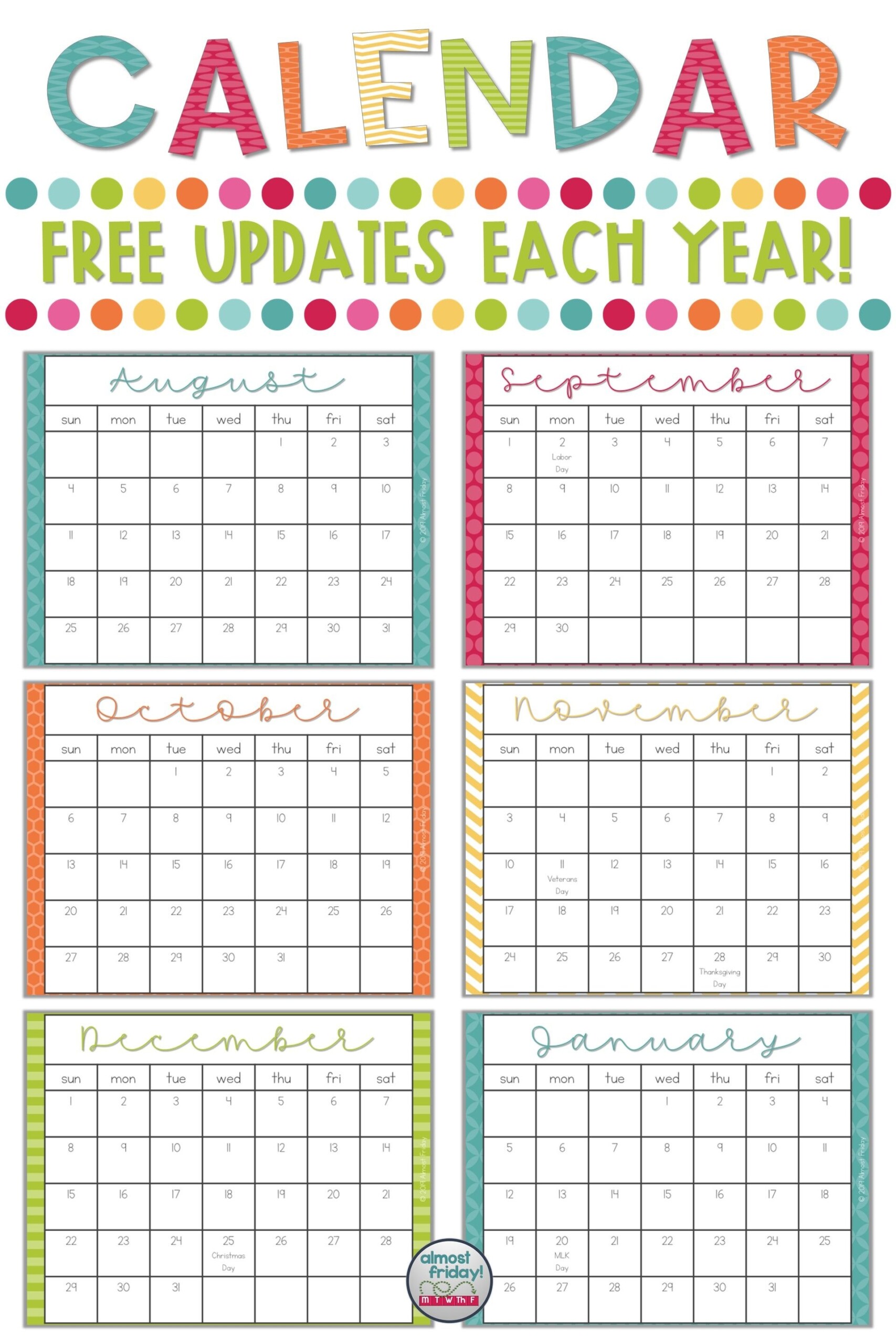 Free Printable Academic Year Planner Printable Templates