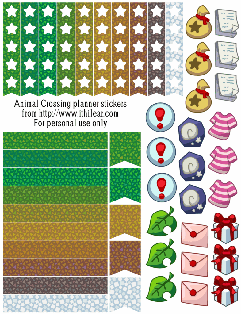 Free Printable Animal Crossing Planner Stickers Animal Crossing 