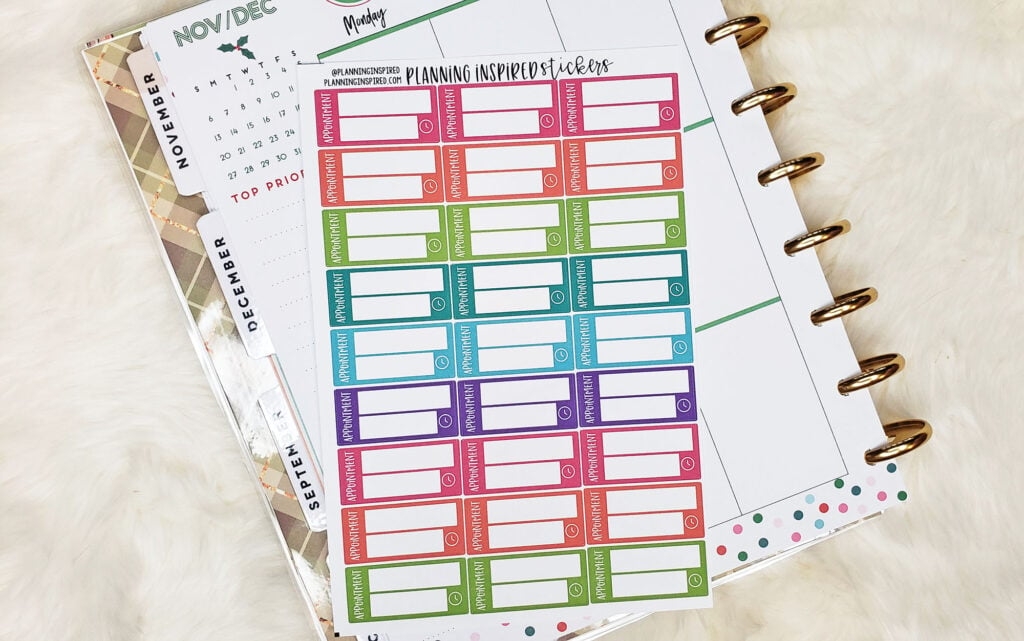 Free Printable Appointment Planner Stickers Planning Inspired